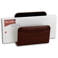 Dacasso Mocha Leather Letter Holder - Home Office Desk Organisation
