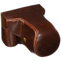MegaGear Panasonic Lumix DMC-GF6 with 45-150mm Lens Ever Ready Leather Camera Case with Strap - Brown - MG402