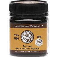 AUSTRALIA'S MANUKA Active Jellybush NPA 15 plus ULF Honey 250 gm