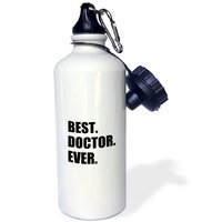 Best Doctor Ever - Fun Job Pride GPS, Specialist DRS and PhDs - Sports eco-friendly Water Bottle, 620 ml (21oz) -3dRose