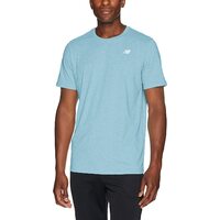New Balance Men's Heather Tech Short Sleeve Tee, Blue Fog, 2XL