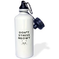 Dont Stress Meowt - Sports Water Bottle, 620 ml (21oz)  -3dRose