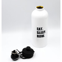 Eat Sleep Row - Fun Rowing Enthusiasts Rower Sport Black Text - Sports eco-friendly Water Bottle, 620 ml (21oz) 3dRose