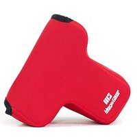 MegaGear Panasonic Lumix DMC-GX8 (14-140mm) Ultra Light Neoprene Camera Case, with Carabiner - Red - MG659