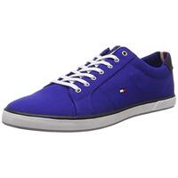Tommy Hilfiger Men's Lace-Up Sustainable Cotton Trainers, Mazarine Blue, 44 EU