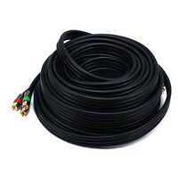 Monoprice Premium 3-RCA Component Video Coaxial Cable (RG-6/U), Black, 50ft