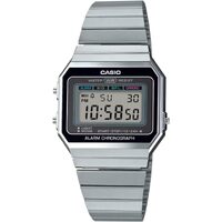 Casio Youth Digital A700W-1A A700W-1 Alarm Quartz Men's Watch Stainless Steel 