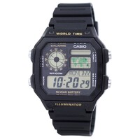 Casio Youth Series Digital World Time AE-1200WH-1BVDF Men's Watch AU Stock 