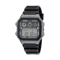 Casio AE1300WH-8A Unisex Black Digital Watch with Black Band