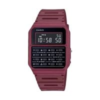 Casio CA-53WF-4B Red Vintage Retro Style Unisex Digital Calculator Watch