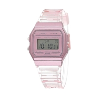 Casio F91WS-4 Digital Chronograph Watch Pink Jelly Resin Band Alarm Date