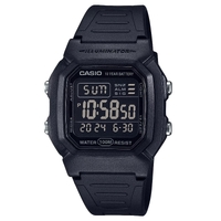 Casio Illuminator Digital Black Dual Time Light Quartz W800H-1BV 100M Mens Watch