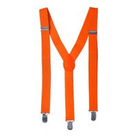 Orange Unisex Suspenders Braces Elastic Strong Clip On Adjustable Formal Wedding Party
