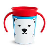 Munchkin 177ml Miracle 360° Wild Love Trainer Drink Cup Baby/Toddler 6m+ - Polar Bear Design