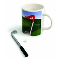 Putter Cup Golf Mug with Pen - Novelty Mugs Gift Father Son 