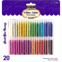 20 x Colours Glitter Tubes DIY Multi Assorted Art Craft Glitters Home Craft Fun