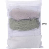 3 Pack Laundry Mesh Bag 42 x53cm ZIPPED Delicate Washing Easy Lingerie Bra Clothes Wash