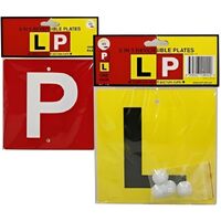 Reversible Plates - L & P CAR Plates (2 in 1)