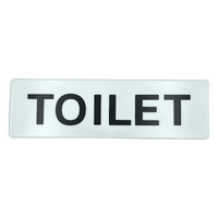Stick On TOILET Sign - Lightweight Self Adhesive Bathroom Restroom Sign