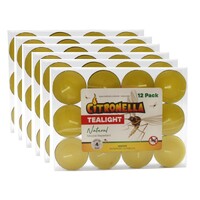 72 x Citronella Tea Light Candles Mosquito Repellent TeaLights Non Toxic