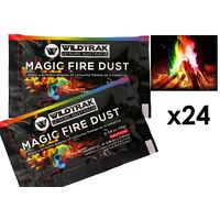 24 Pack Wildtrak Magic Fire Colour Changing Dust Flames Campfire 15g