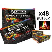 48 Pack Wildtrak Magic Fire Colour Changing Dust Flames Campfire 15g