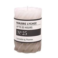 No.25 Panjore Lychee Spiral Pillar Candle Home Inspiration (20 Hour Burn)