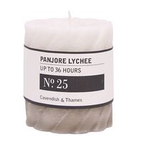 No.25 Panjore Lychee Spiral Pillar Candle Home Inspiration (36 Hour Burn)