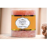 Tranquility Collection Scented Orange Citrus Pillar Candle (36 Hour Burn)