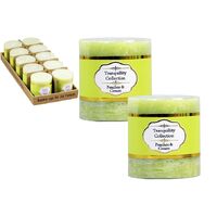 Tranquility Collection Scented Lime and Coconut Pillar Candle (36 Hour Burn)