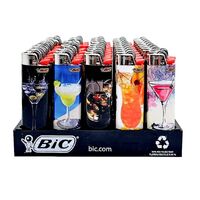 50x BIC Maxi Cheers Cocktail Lighters Various Colour Box J26