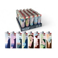 50x BIC Maxi Extreme Experience Lighters Various Colour Box J26