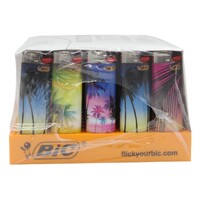 50x BIC Maxi Palm Trees Lighters Various Colour Box J26