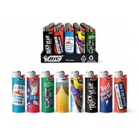 50x BIC Maxi Truck Design Lighters Various Colour Box J26