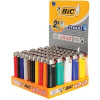 50x BIC Maxi Lighters Various Colour Box J26