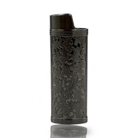 Black Metal Lighter Case Cover Holder Sleeve Pouch For BIC Large Lighter J26