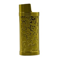 Gold Metal Lighter Case Cover Holder Sleeve Pouch For BIC Mini Lighter J25