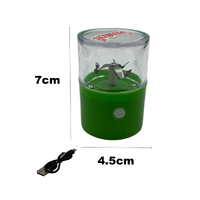Green USB Rechargeable Electric Herb and Tobacco Grinder - Portable Crusher Machine