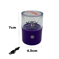 Purple USB Rechargeable Electric Herb and Tobacco Grinder - Portable Crusher Machine