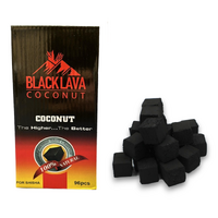 Black Lava Coconut Quick Easy Light Coal Charcoal Smoke - Box of 96 Coals