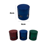 3 Pack Mini Herb Grinder 4 Layers Compartment Smoke Spice Tobacco Metal Crusher