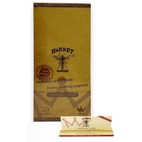 Box of 50 Hornet Regular Size Size Organic Unrefined Rolling Papers 