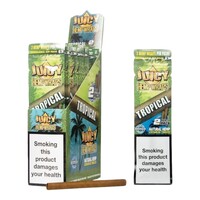 Box of 25 Juicy Jays Tropical Flavour Natural Wraps Paper Smoking Herbs 