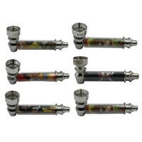 Assorted Metal Smoking Pipe Washable Solid Smoking Tobacco Herbs 