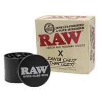 Raw Black Santa Cruz Shredder Grinder 4 Layers Smoke Spice Tobacco Metal Crusher 