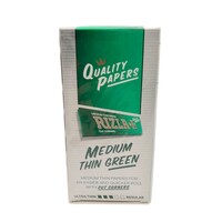 Box of 100 Rizla Medium Thin Green Natural Rolling Papers Smoking