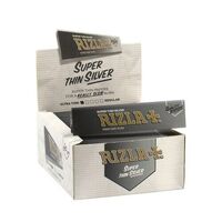 Box of 50 Rizla King Size Super Thin Silver Natural Rolling Papers Smoking