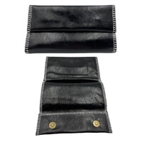 Black Leather Tobacco Smoking Pipe Pouch Case Bag Cigar Carrying Holder Zipper