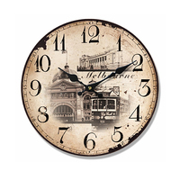 Australia Melbourne Cities 14.5cm MDF Round Table Clock in Gift Box