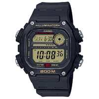 Casio DW-291H-9A Black & Gold 200m Men's Multifunction Digital Sports Watch